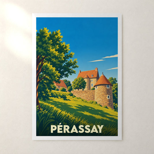 Affiche Pérassay – sans cadre, accrochée au mur