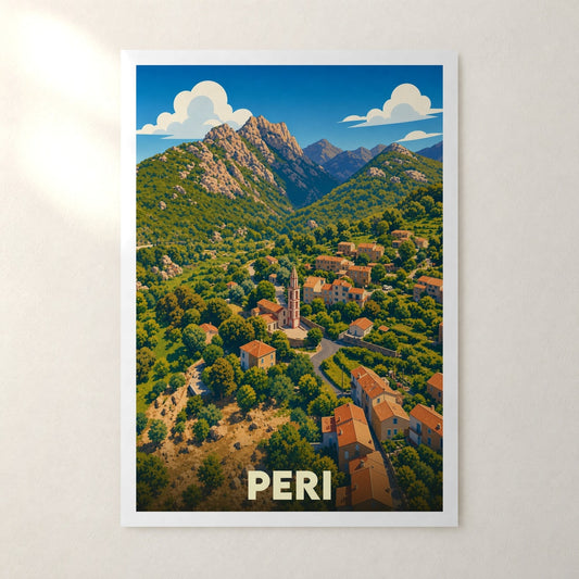 Affiche Peri – sans cadre, accrochée au mur