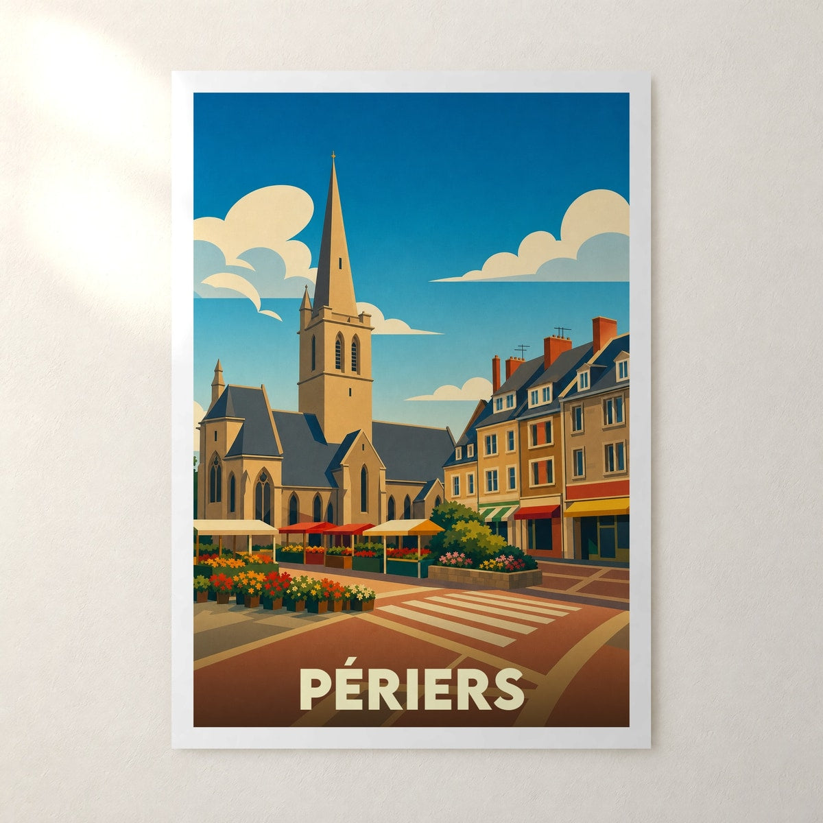 Affiche Périers – sans cadre, accrochée au mur