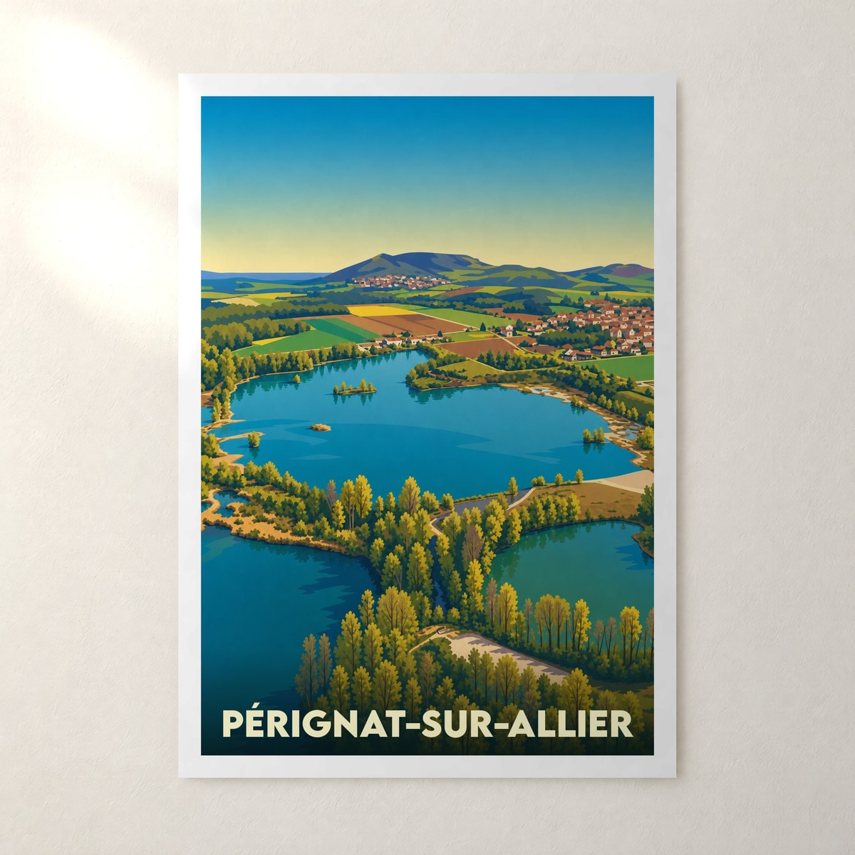 Affiche Pérignat-sur-Allier – sans cadre, accrochée au mur