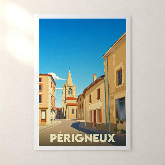 Affiche Périgneux – sans cadre, accrochée au mur