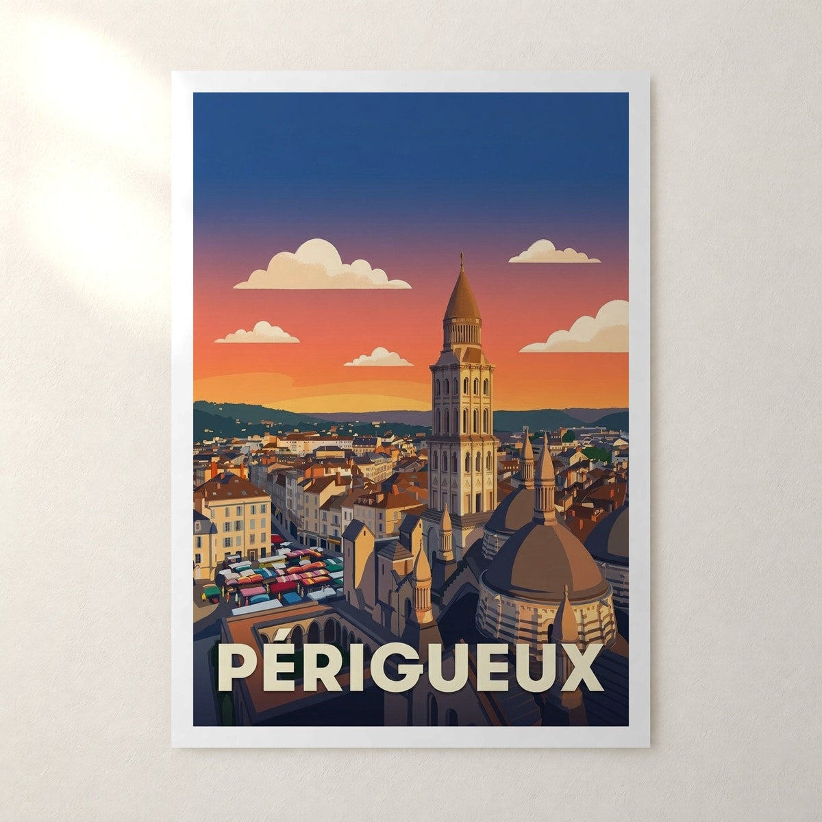 Affiche Périgueux – sans cadre, accrochée au mur