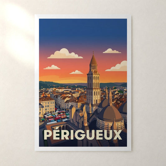 Affiche Périgueux – sans cadre, accrochée au mur