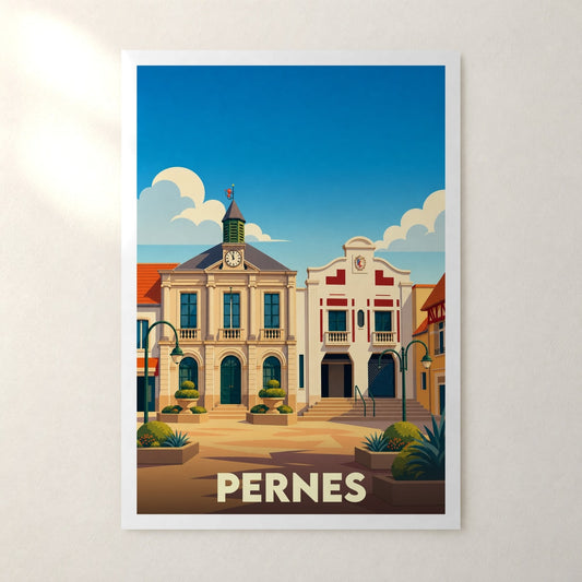 Affiche Pernes – sans cadre, accrochée au mur
