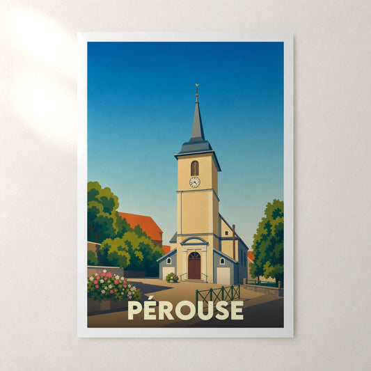 Affiche Pérouse – sans cadre, accrochée au mur