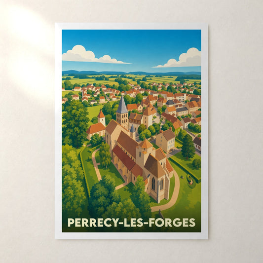 Affiche Perrecy-les-Forges – sans cadre, accrochée au mur