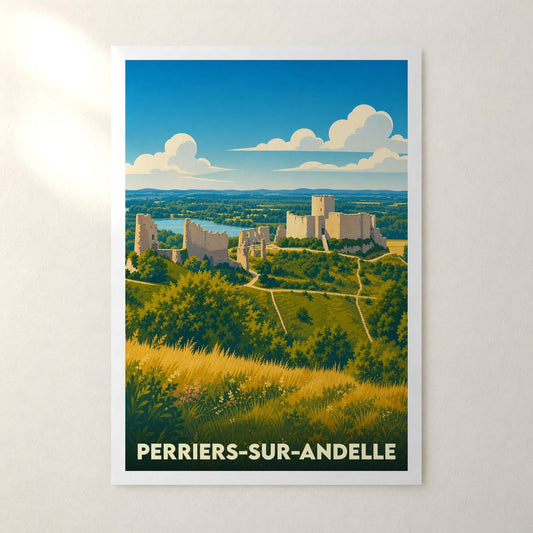 Affiche Perriers-sur-Andelle – sans cadre, accrochée au mur