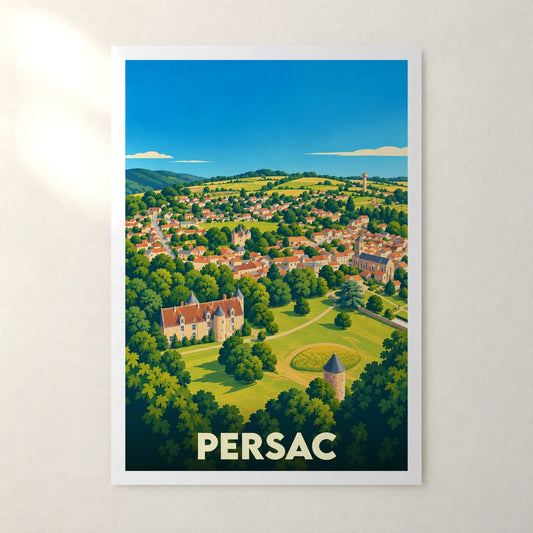 Affiche Persac – sans cadre, accrochée au mur