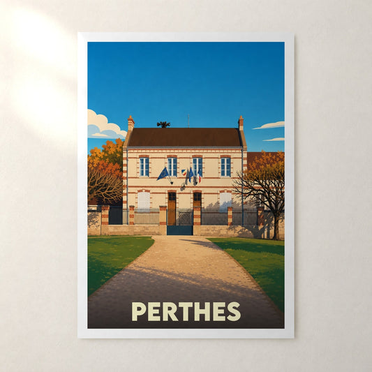Affiche Perthes – sans cadre, accrochée au mur