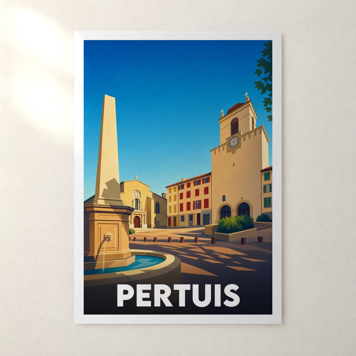 Affiche Pertuis – sans cadre, accrochée au mur