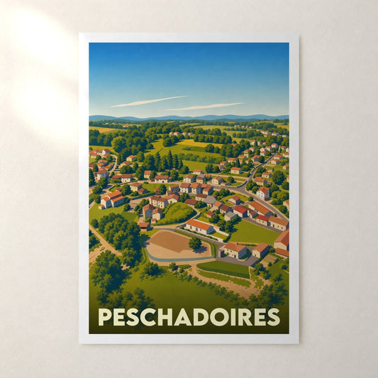 Affiche Peschadoires – sans cadre, accrochée au mur