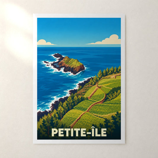 Affiche Petite-Île – sans cadre, accrochée au mur