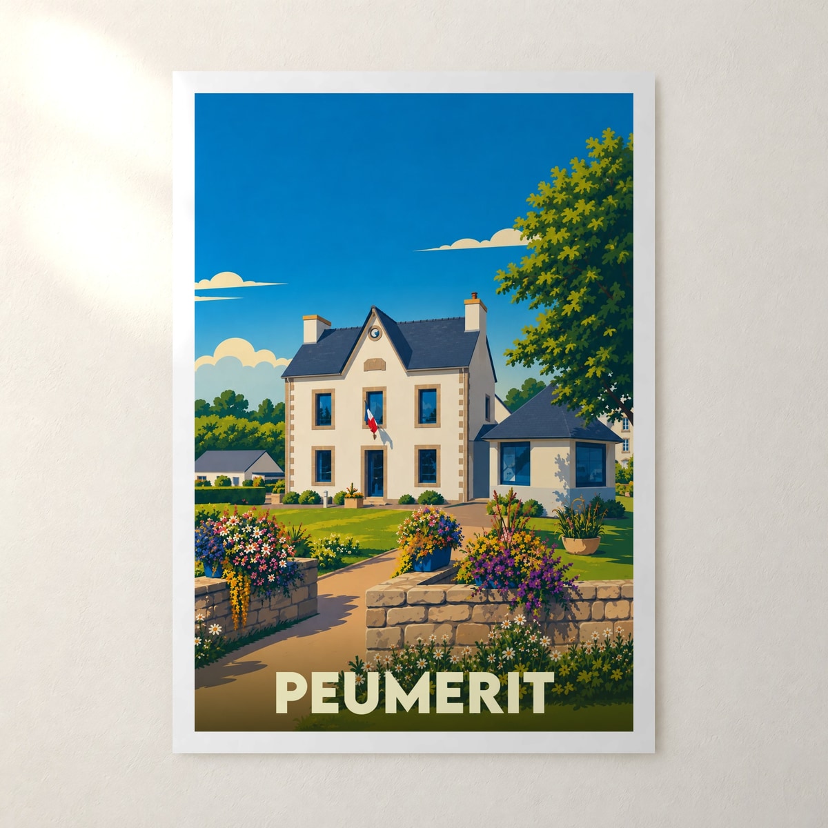 Affiche Peumerit – sans cadre, accrochée au mur