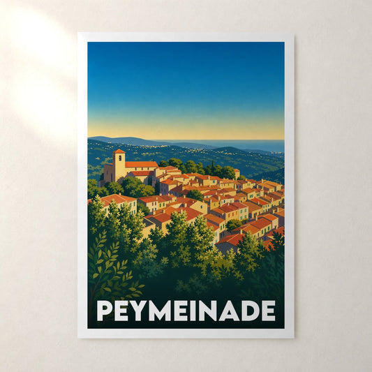 Affiche Peymeinade – sans cadre, accrochée au mur