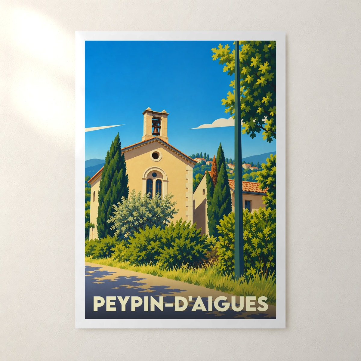 Affiche Peypin-d'Aigues – sans cadre, accrochée au mur