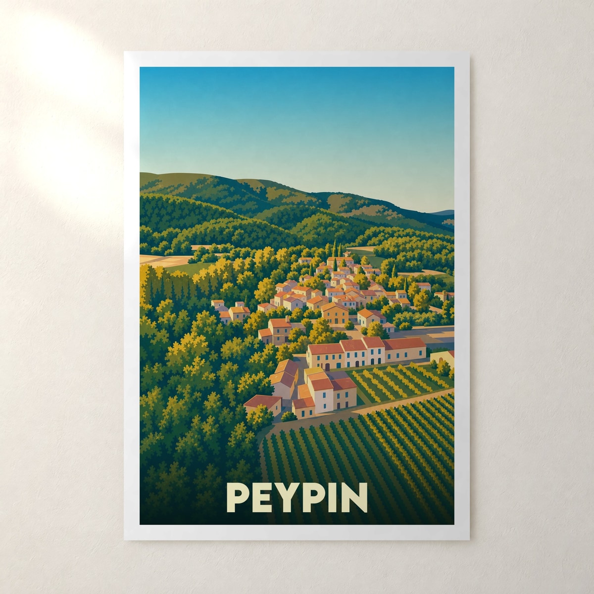 Affiche Peypin – sans cadre, accrochée au mur