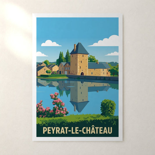 Affiche Peyrat-le-Château – sans cadre, accrochée au mur