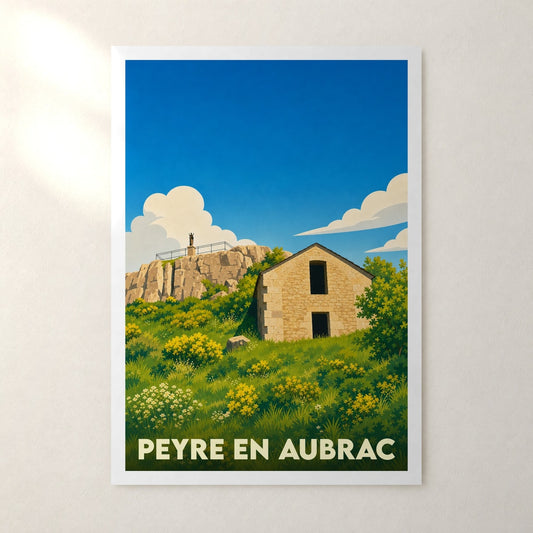 Affiche Peyre en Aubrac – sans cadre, accrochée au mur