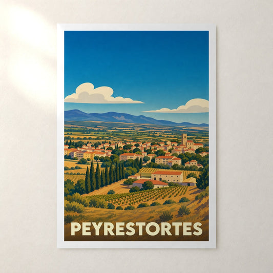Affiche Peyrestortes – sans cadre, accrochée au mur