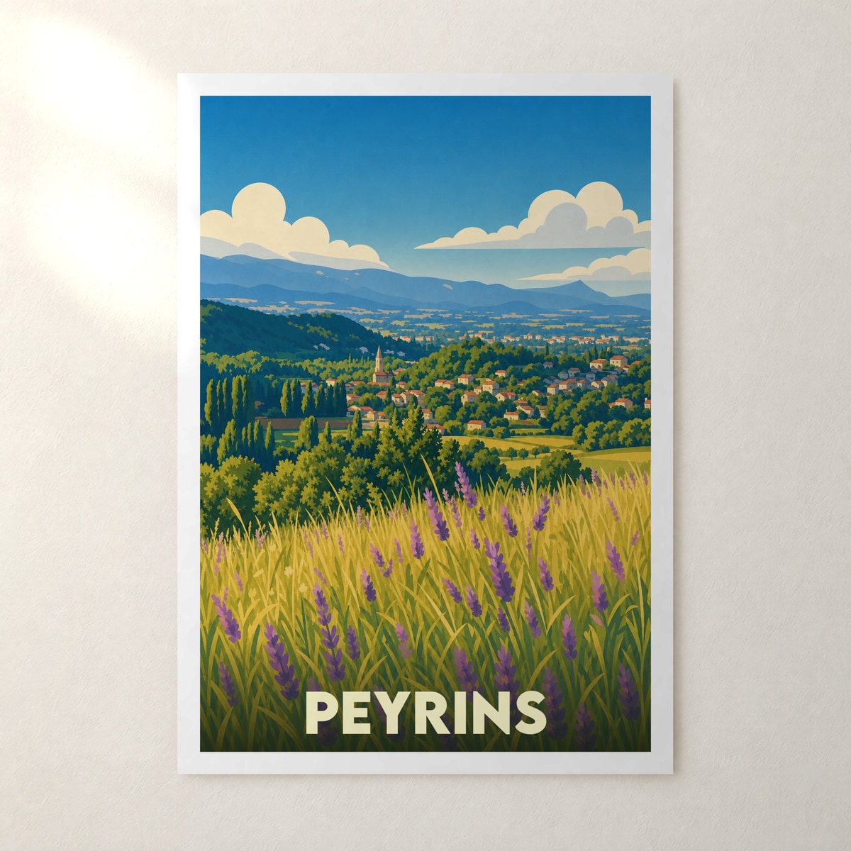 Affiche Peyrins – sans cadre, accrochée au mur