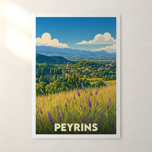 Affiche Peyrins – sans cadre, accrochée au mur