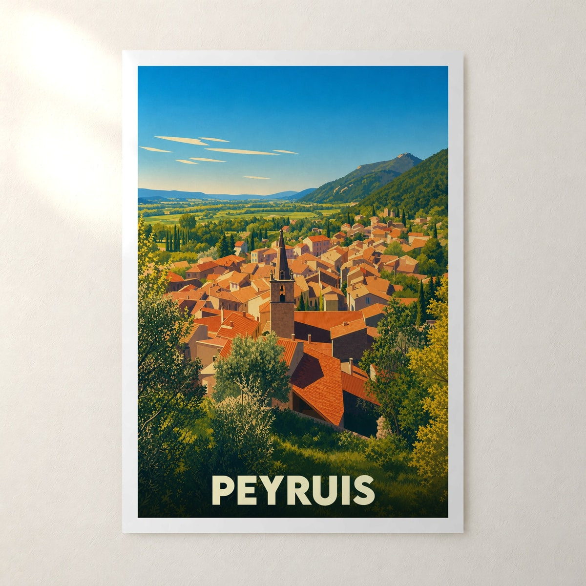 Affiche Peyruis – sans cadre, accrochée au mur