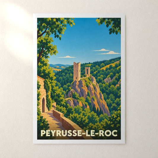 Affiche Peyrusse-le-Roc – sans cadre, accrochée au mur
