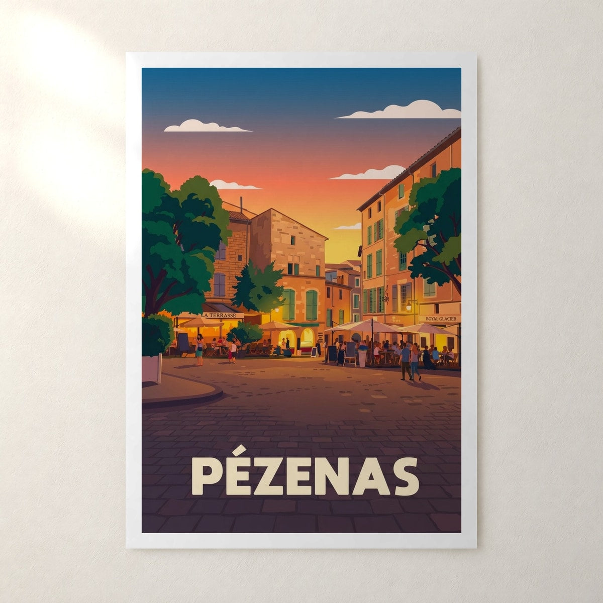 Affiche Pézenas – sans cadre, accrochée au mur