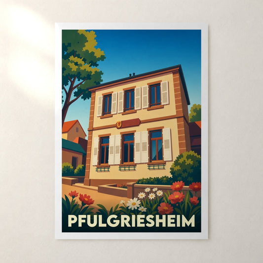 Affiche Pfulgriesheim – sans cadre, accrochée au mur