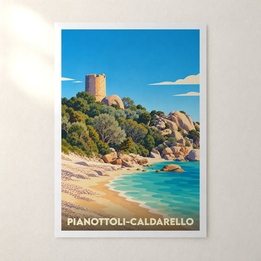 Affiche Pianottoli-Caldarello – sans cadre, accrochée au mur