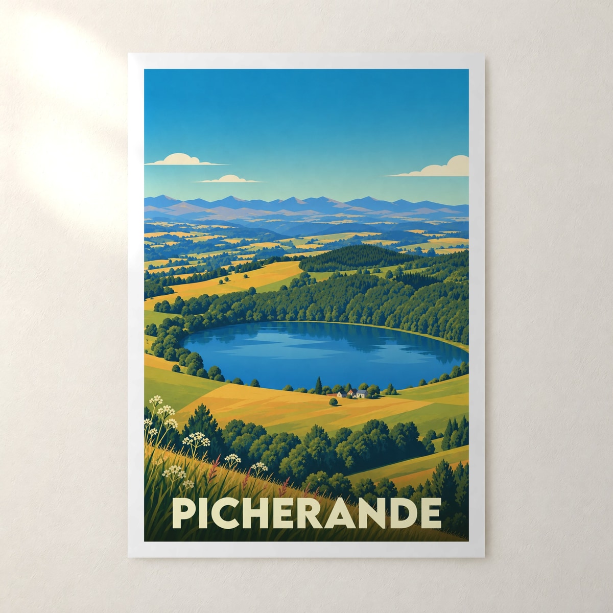 Affiche Picherande – sans cadre, accrochée au mur