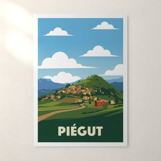 Affiche Piégut – sans cadre, accrochée au mur