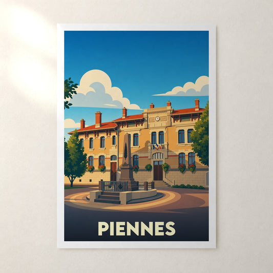Affiche Piennes – sans cadre, accrochée au mur
