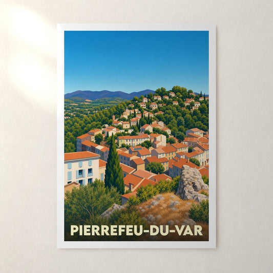 Affiche Pierrefeu-du-Var – sans cadre, accrochée au mur