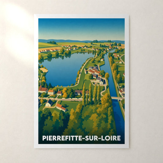 Affiche Pierrefitte-sur-Loire – sans cadre, accrochée au mur