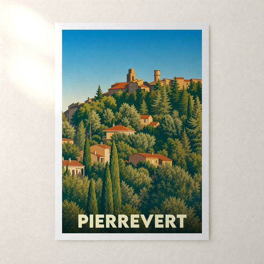 Affiche Pierrevert – sans cadre, accrochée au mur