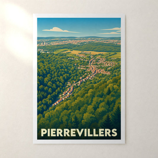Affiche Pierrevillers – sans cadre, accrochée au mur