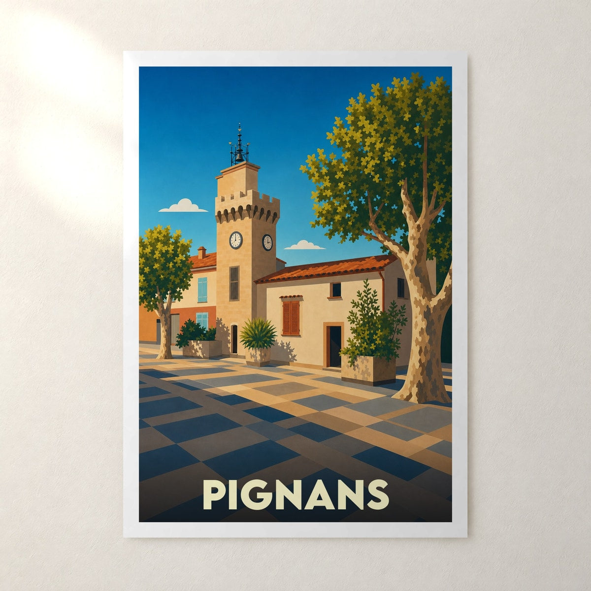 Affiche Pignans – sans cadre, accrochée au mur
