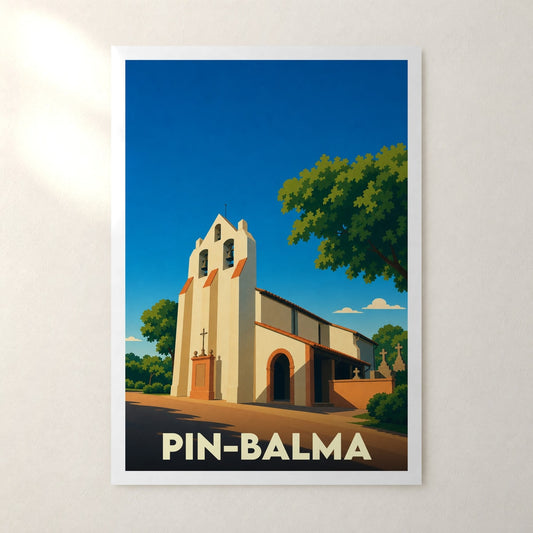 Affiche Pin-Balma – sans cadre, accrochée au mur