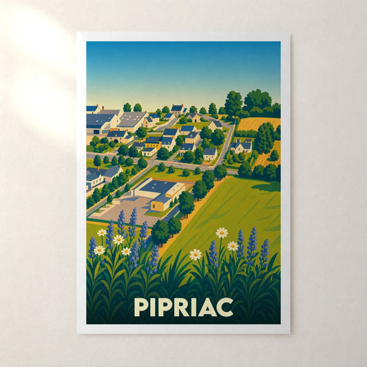 Affiche Pipriac – sans cadre, accrochée au mur