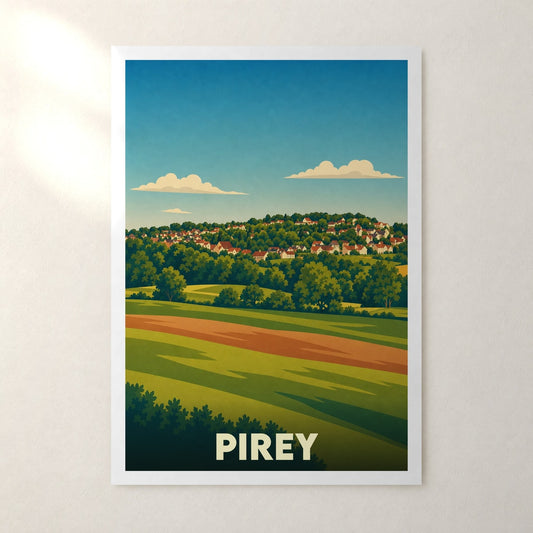 Affiche Pirey – sans cadre, accrochée au mur