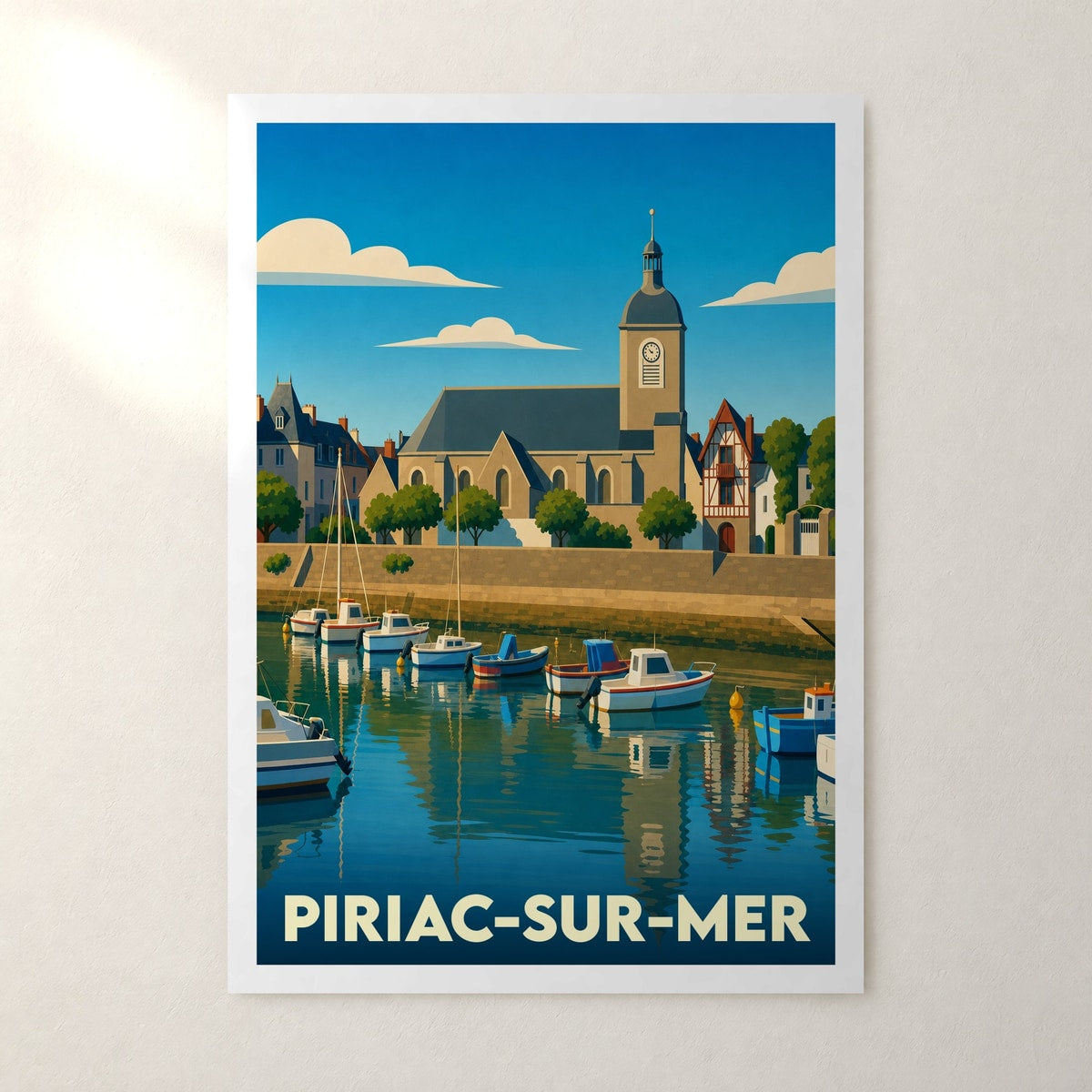 Affiche Piriac-sur-Mer – sans cadre, accrochée au mur