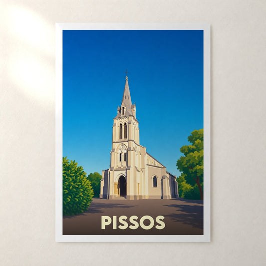 Affiche Pissos – sans cadre, accrochée au mur