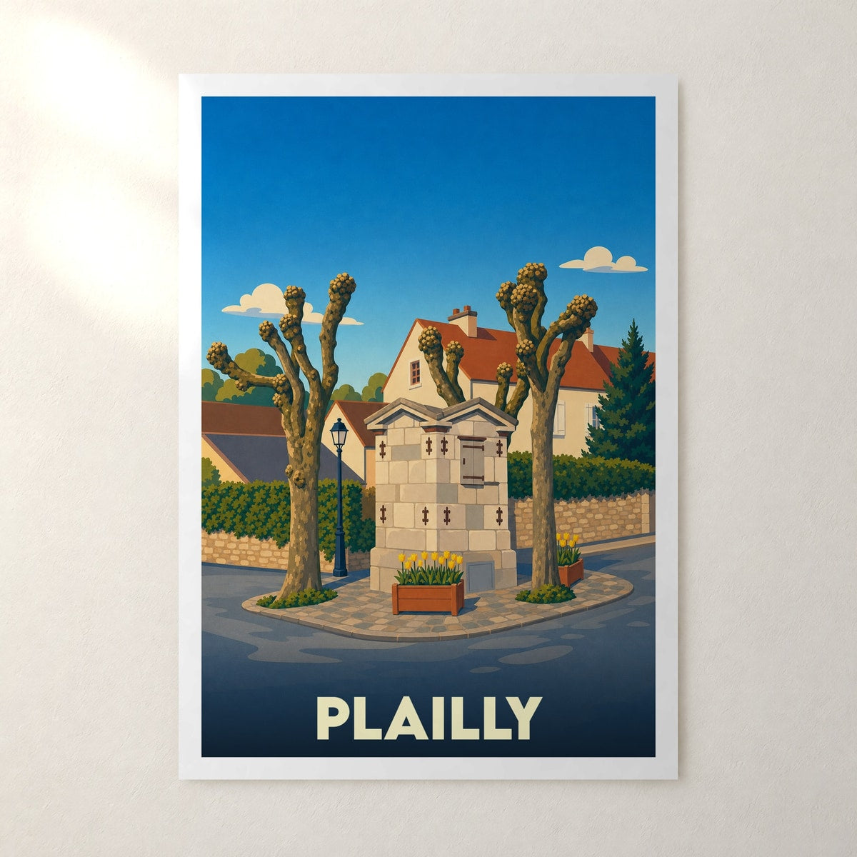Affiche Plailly – sans cadre, accrochée au mur