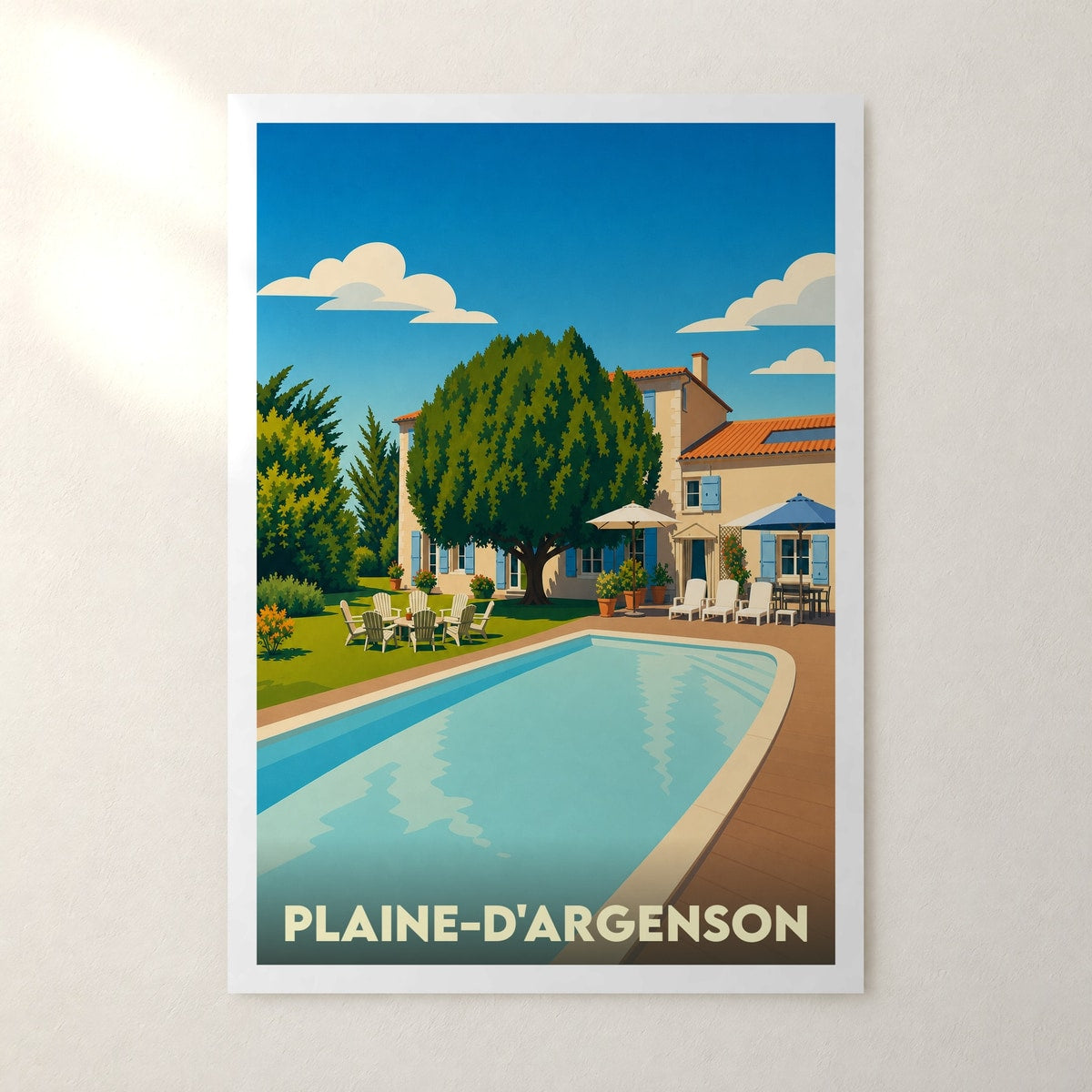Affiche Plaine-d'Argenson – sans cadre, accrochée au mur