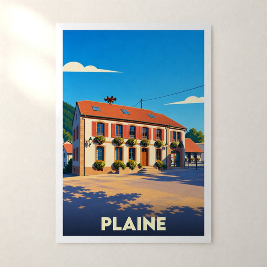 Affiche Plaine – sans cadre, accrochée au mur