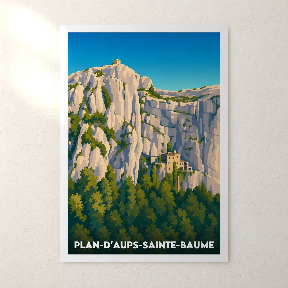 Affiche Plan-d'Aups-Sainte-Baume – sans cadre, accrochée au mur