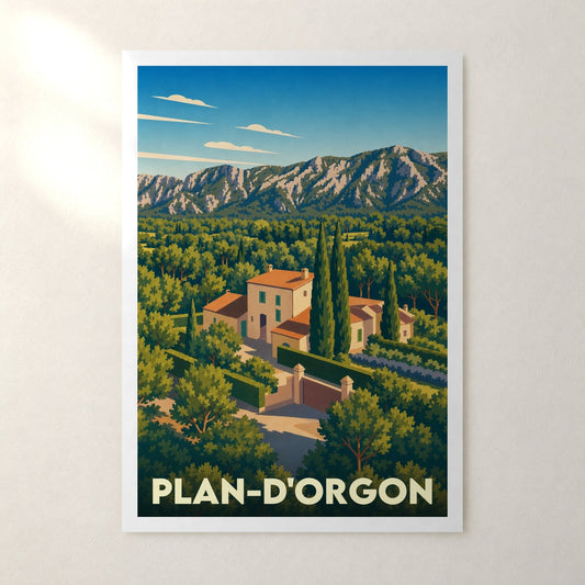 Affiche Plan-d'Orgon – sans cadre, accrochée au mur