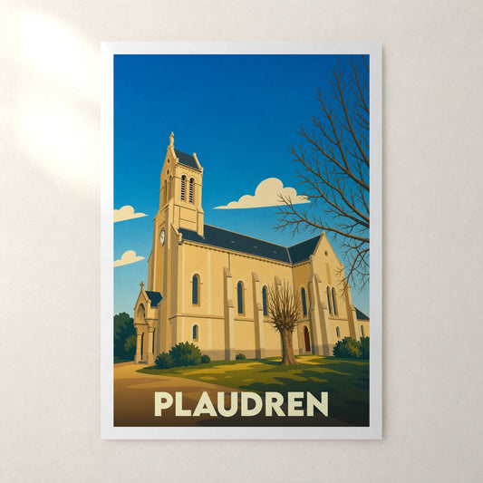 Affiche Plaudren – sans cadre, accrochée au mur