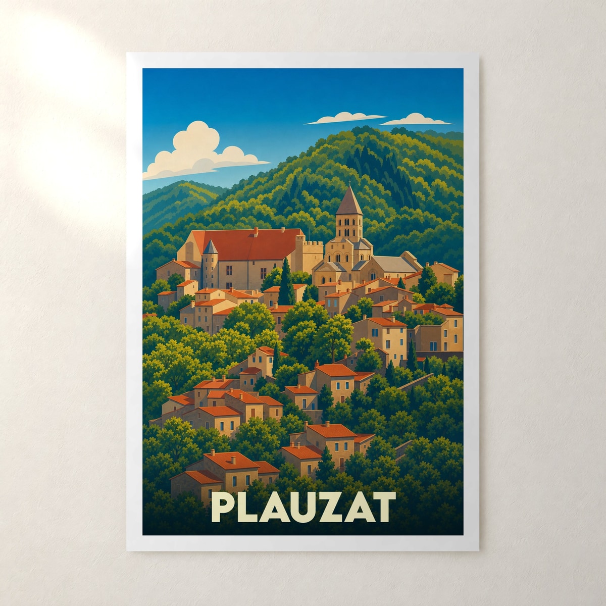 Affiche Plauzat – sans cadre, accrochée au mur